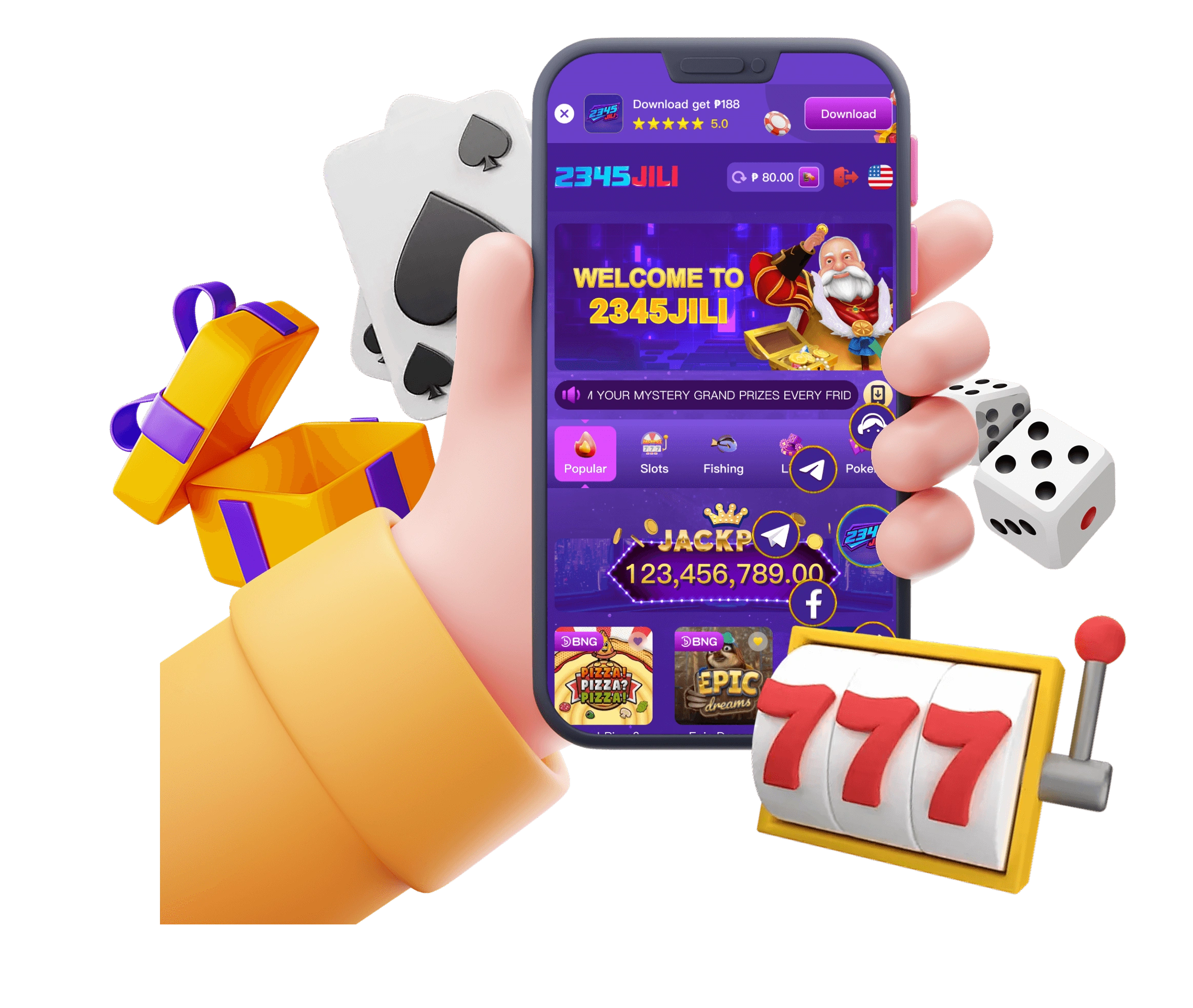Download now button for the JLMAAM App with bright promotional background