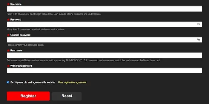 JLMAAM App mobile registration with download and login options